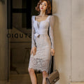 Patchwork lace dress