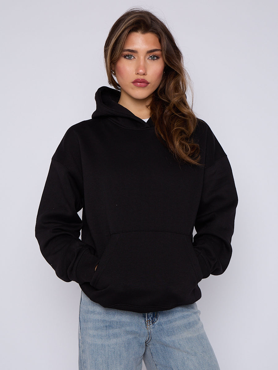 Oversized Plain Fleeced Hoodie