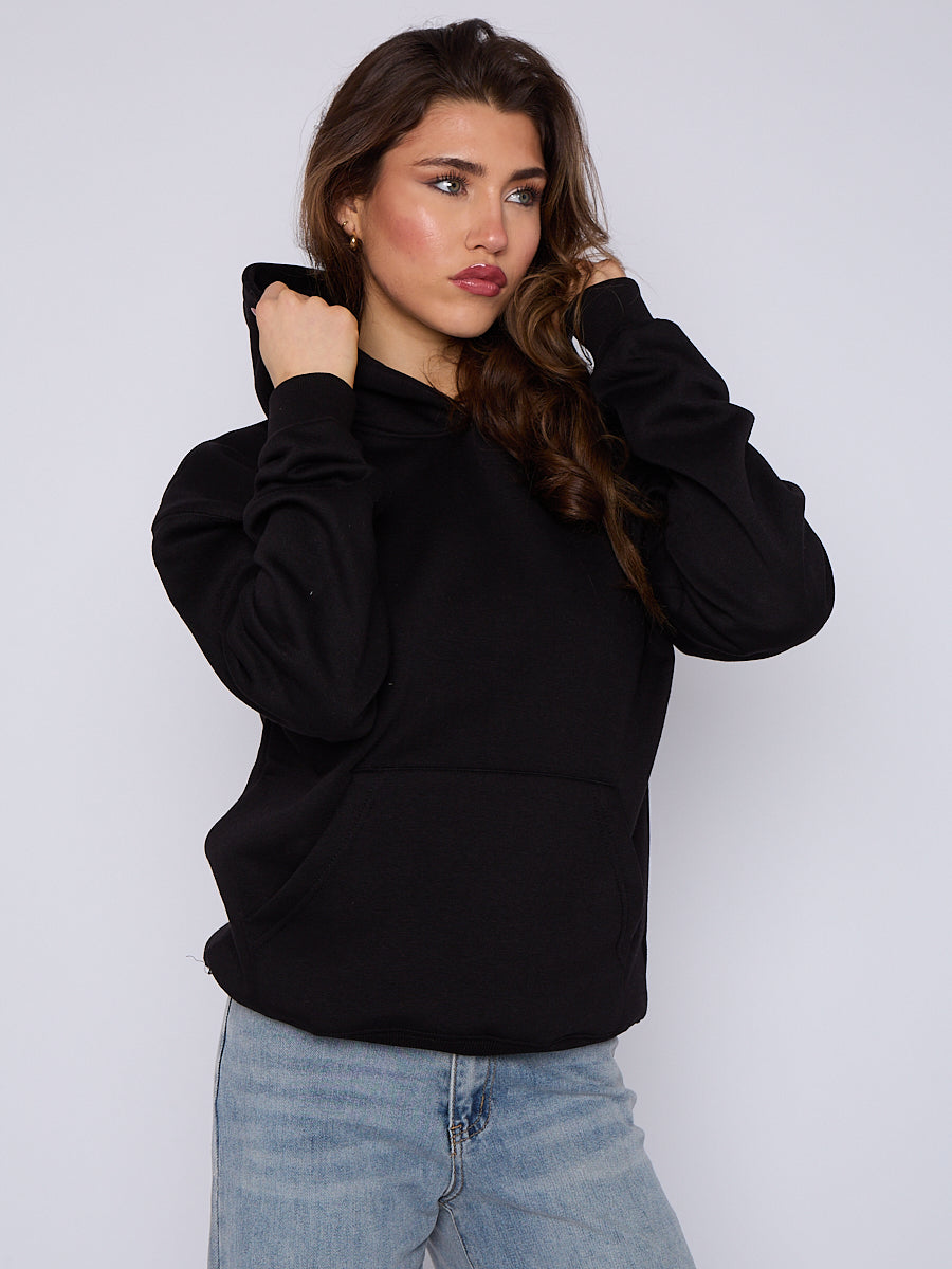 Oversized Plain Fleeced Hoodie
