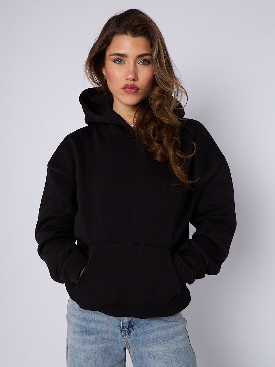Oversized Plain Fleeced Hoodie