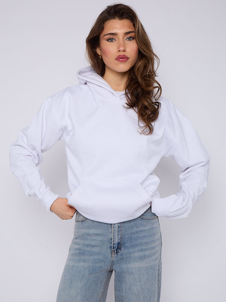 Oversized Plain Fleeced Hoodie