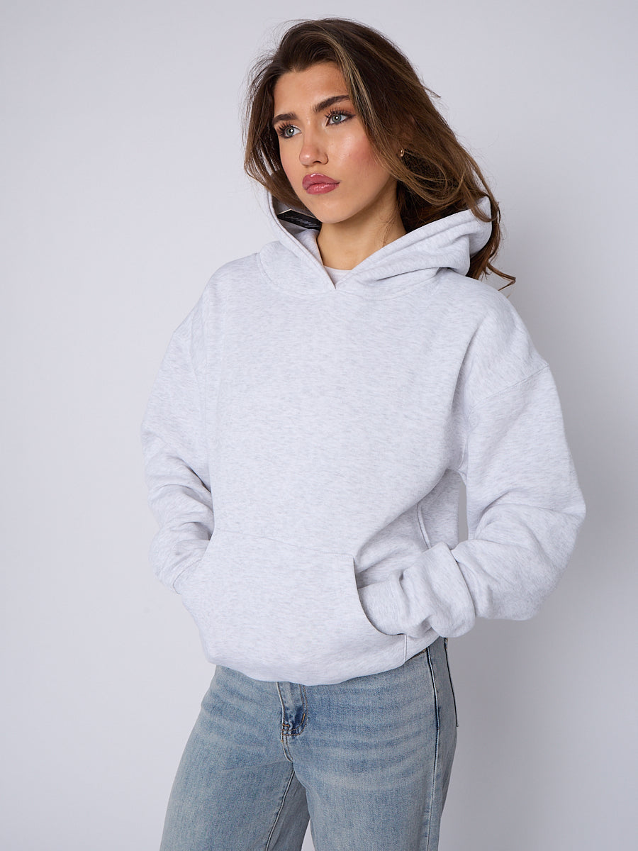 Oversized Plain Fleeced Hoodie