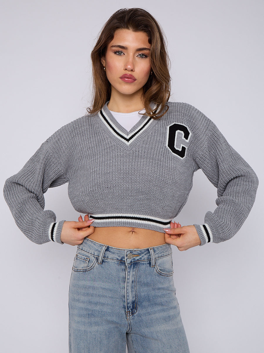 Knitted Cropped Jumper