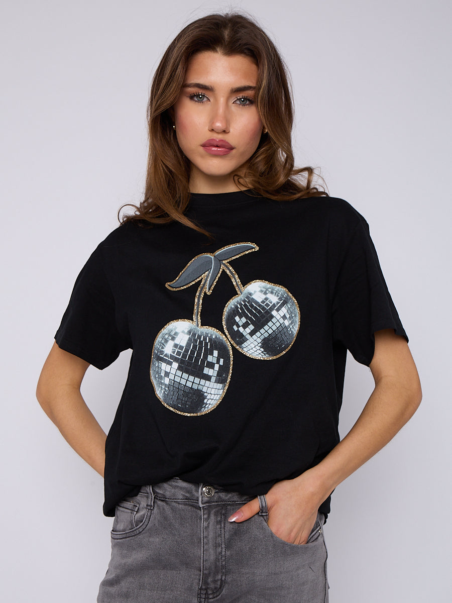 Cherry Graphic Printed T-Shirt