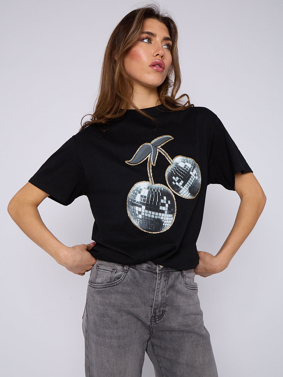 Cherry Graphic Printed T-Shirt