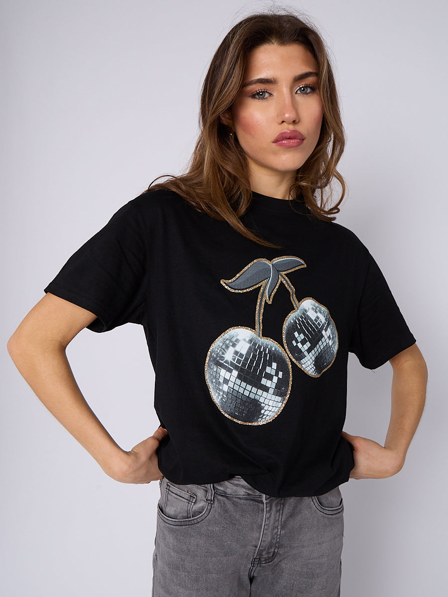 Cherry Graphic Printed T-Shirt