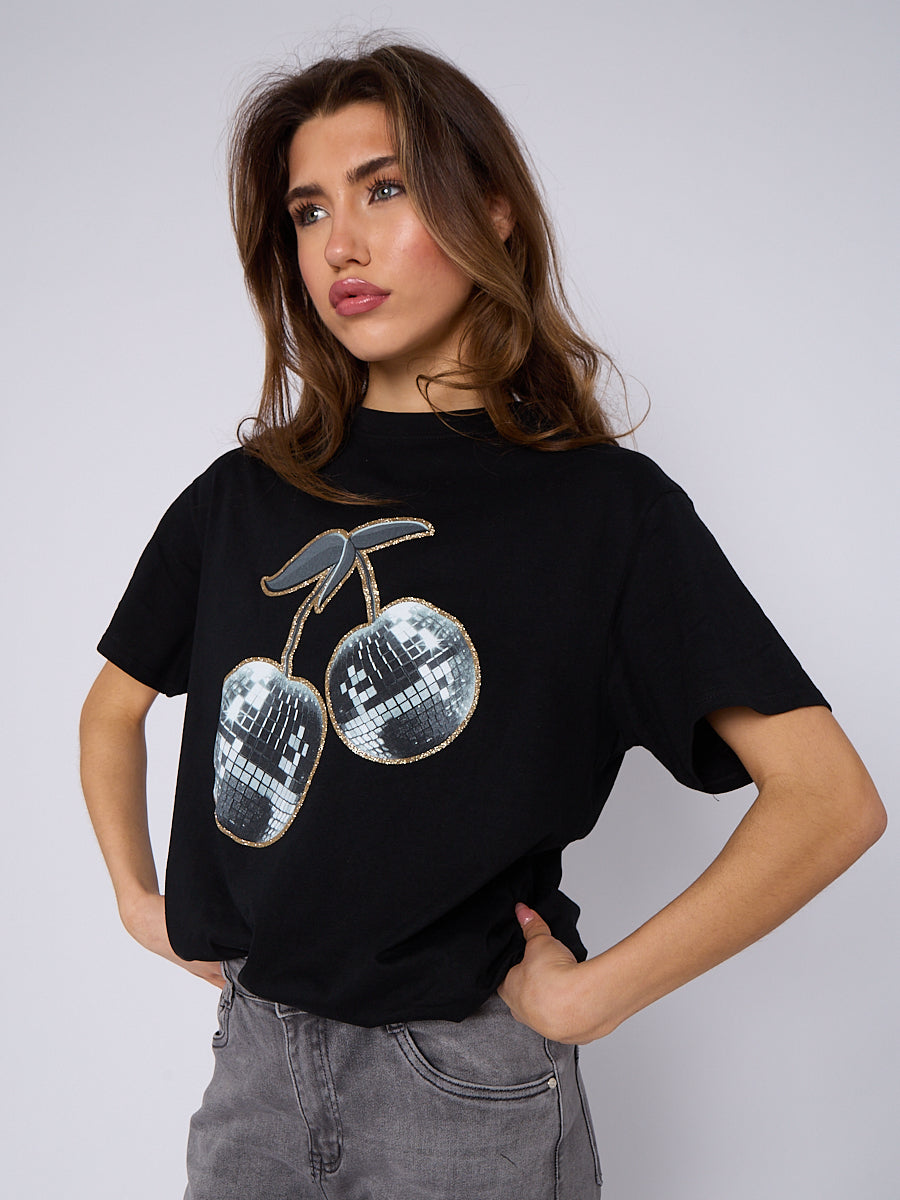 Cherry Graphic Printed T-Shirt