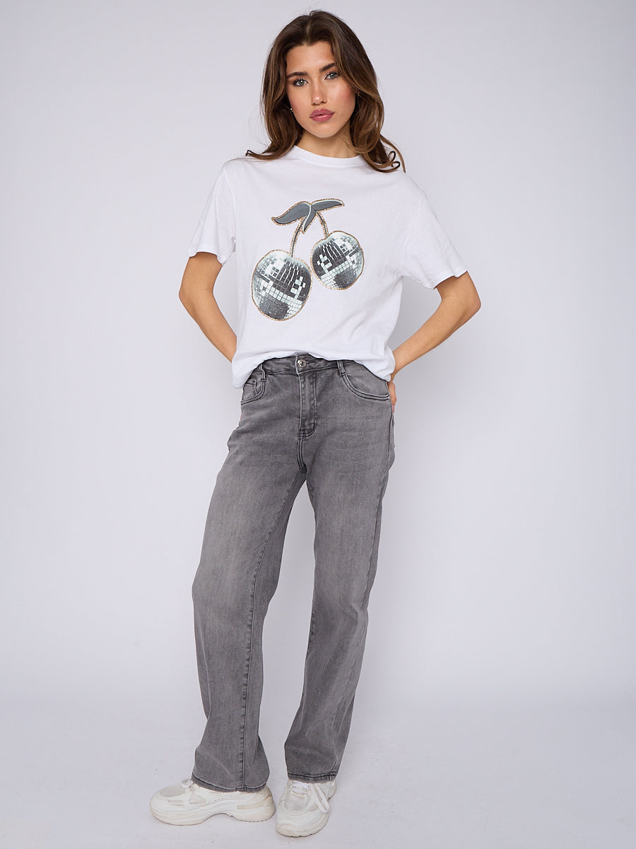 Cherry Graphic Printed T-Shirt