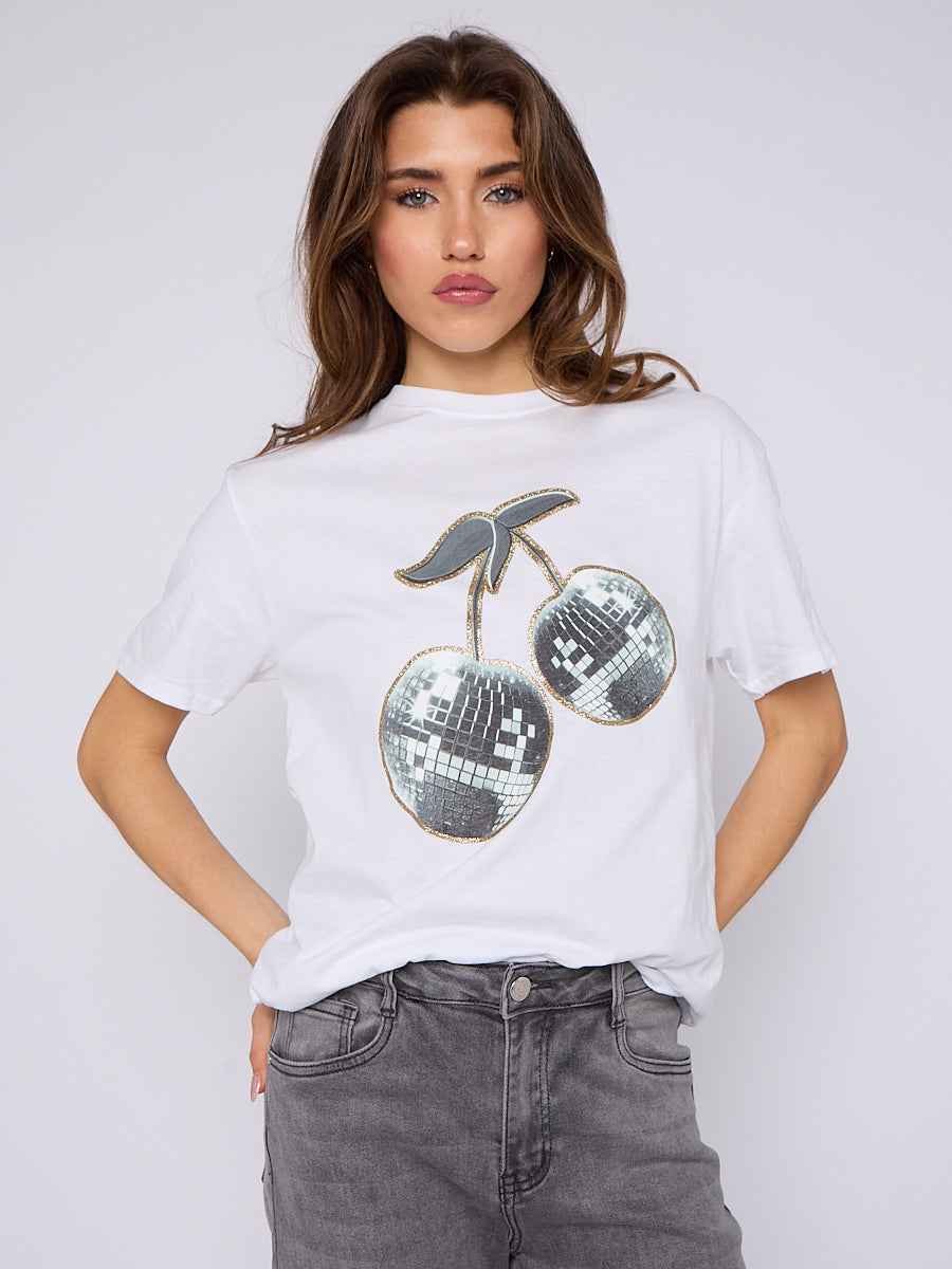 Cherry Graphic Printed T-Shirt