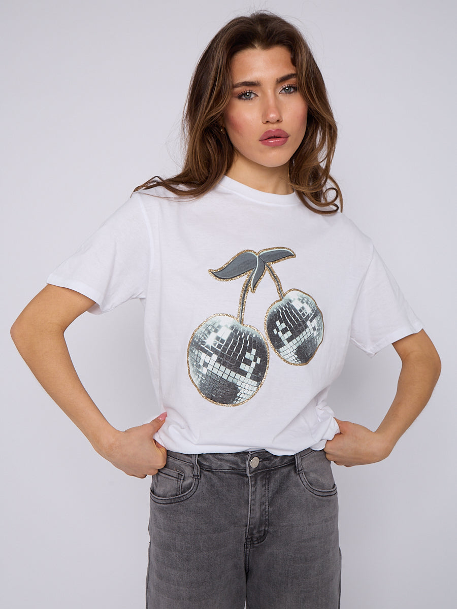 Cherry Graphic Printed T-Shirt
