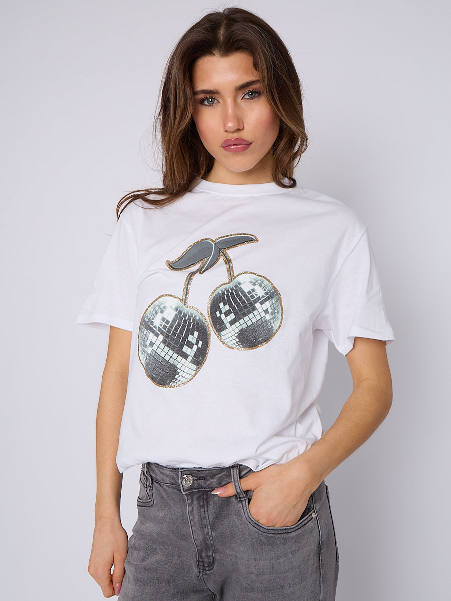 Cherry Graphic Printed T-Shirt