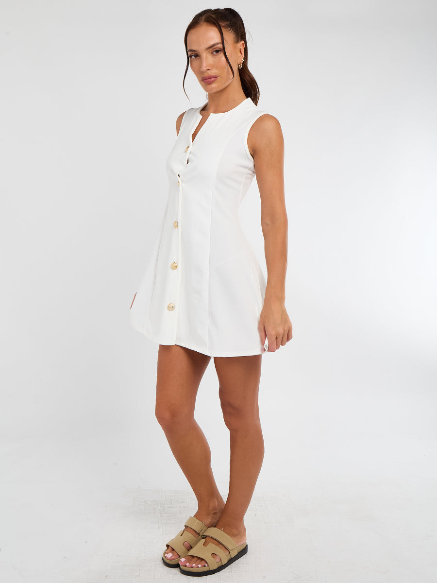 Longline Button Through Long Waistcoat