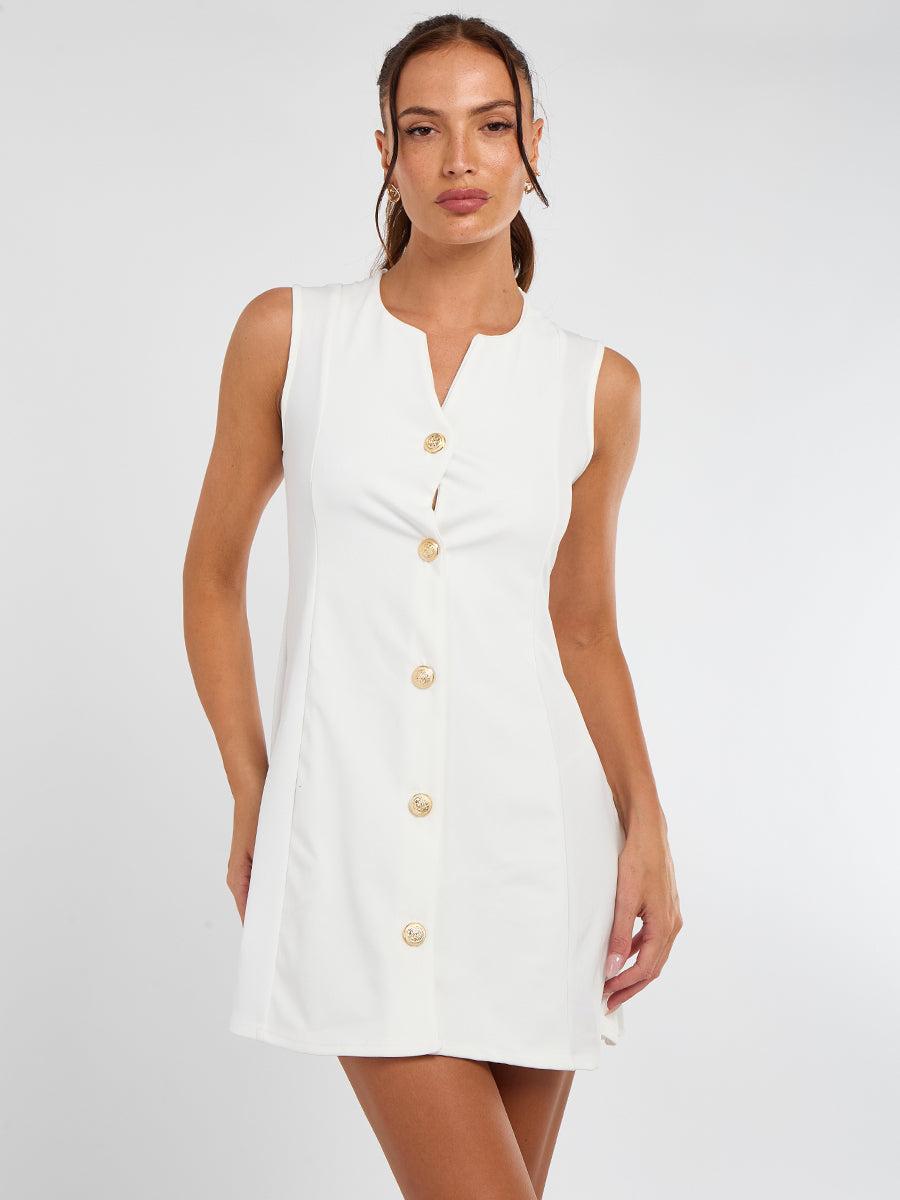 Longline Button Through Long Waistcoat