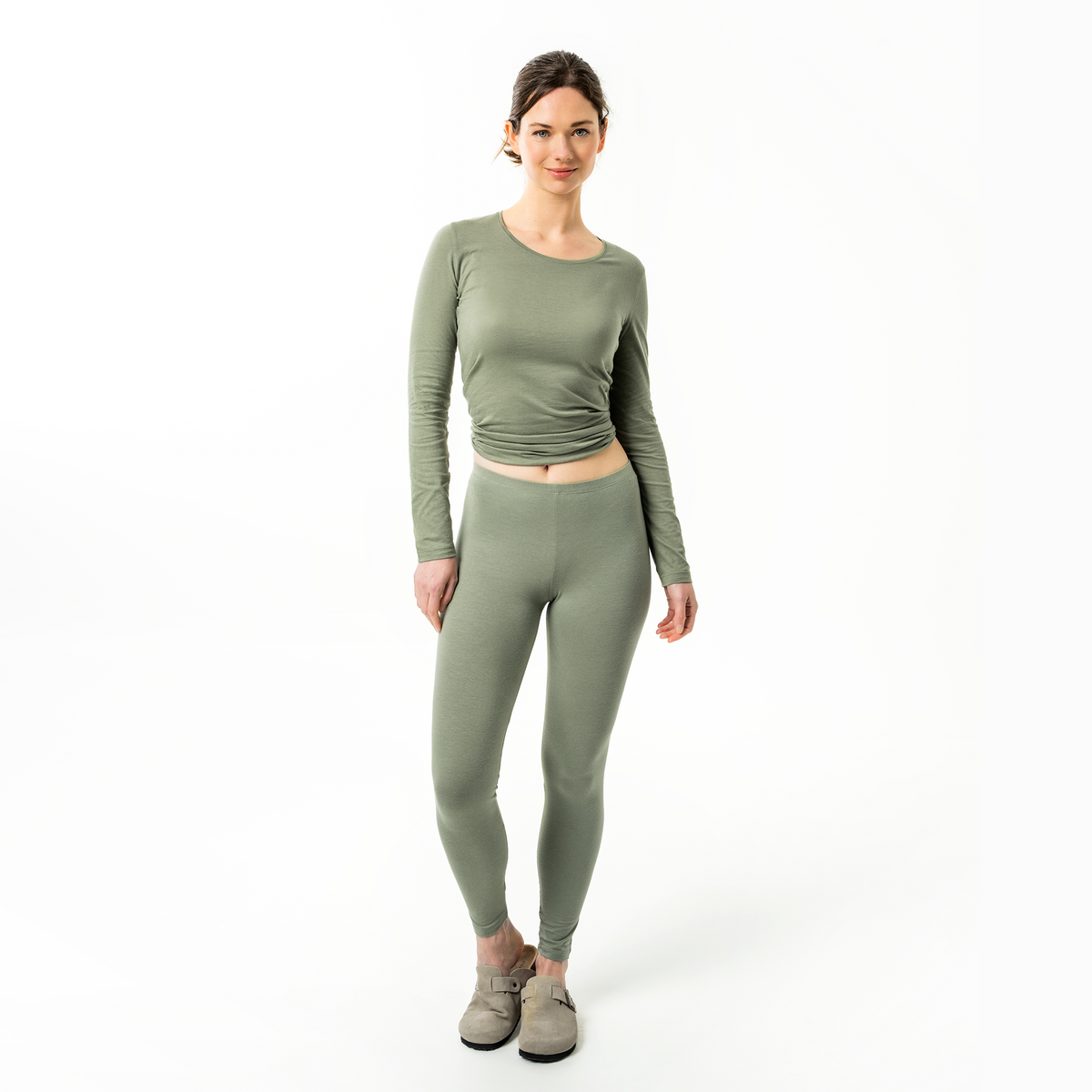 Organic Cotton Stretch Leggings: Womens