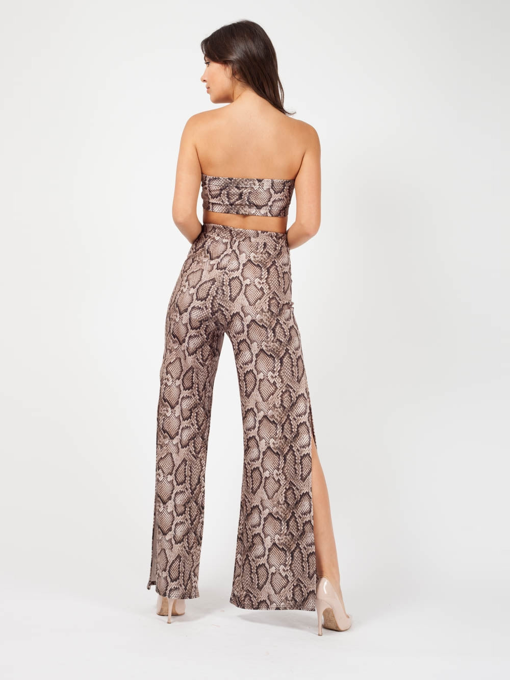 Snake Print Bandeau & Trouser Co-ord