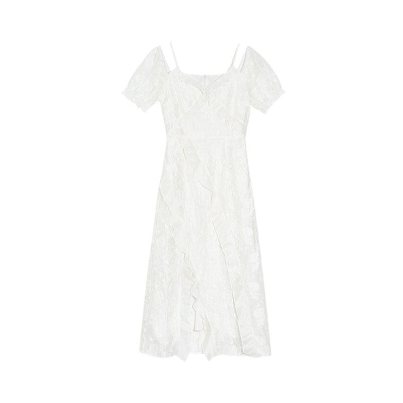 Fashionable White Slimming Dress For Women