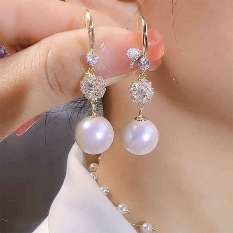 Red Bean Pearl Earrings - Elegant Personalized Jewelry
