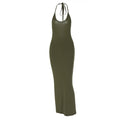 Women's Fashion U Neck Backless Lace-Up Dress