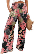 Summer Women's Fashion Loose Temperament Printed High Waist Wide Leg Trousers