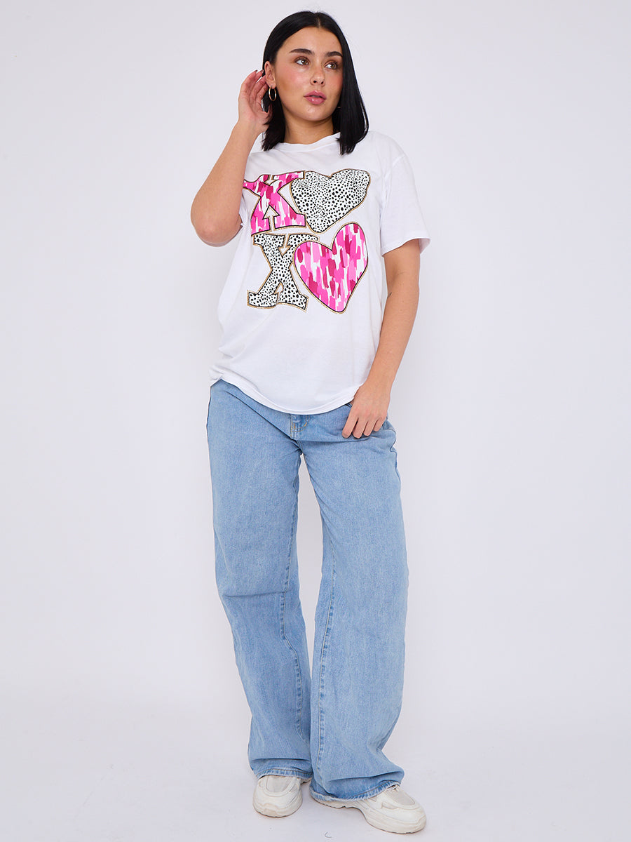 Xo Xo Graphic Printed T-Shirt