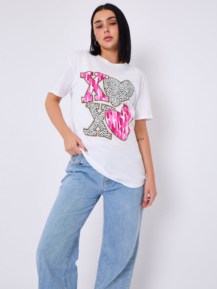 Xo Xo Graphic Printed T-Shirt