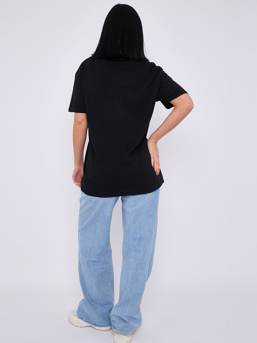 Bow Hearts Graphic Printed T-Shirt