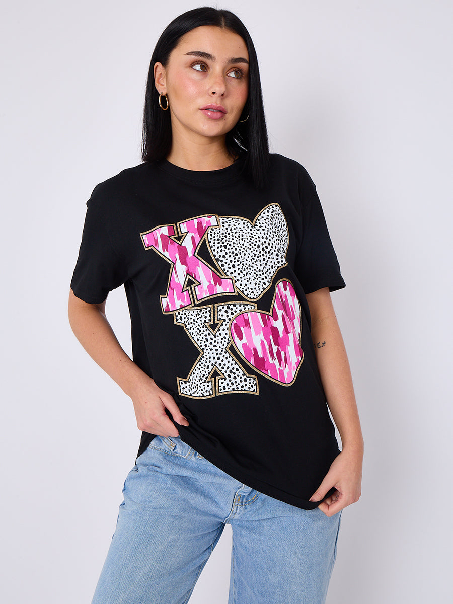 Xo Xo Graphic Printed T-Shirt