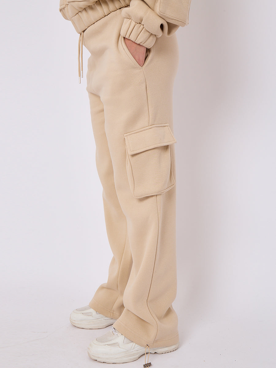Cargo Style Zip Hoodie Set
