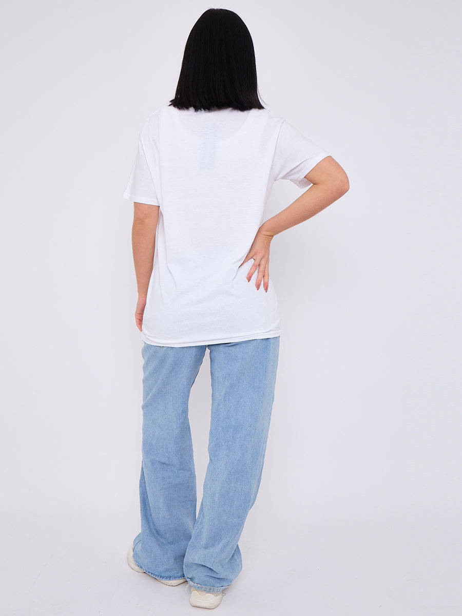 Lucky Star Graphic Printed T-Shirt