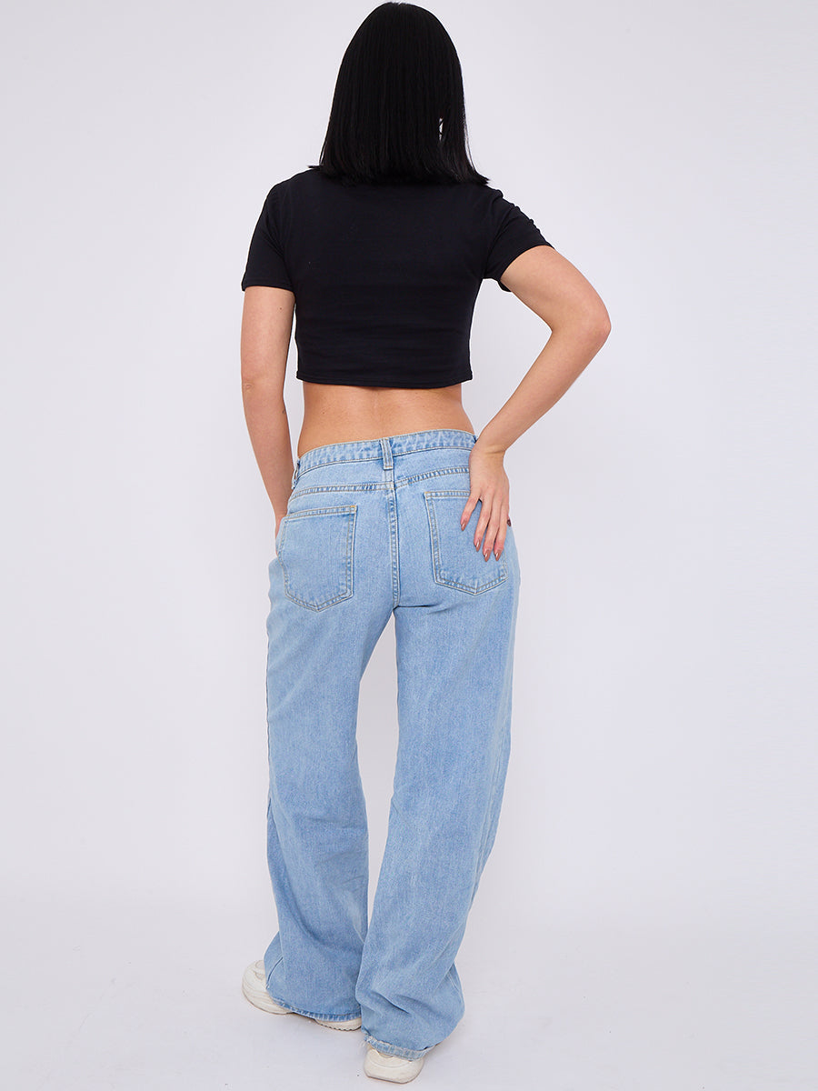 Bow Hearts Graphic Printed Crop Top