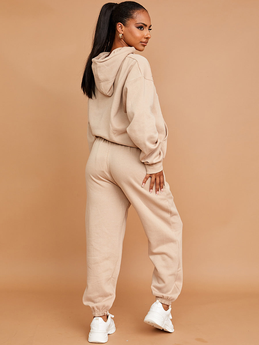 Embroidered French Riviera Hooded Fleece Co-ord
