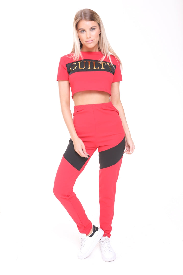 Guilty Crop Top And Trouser Co-ord