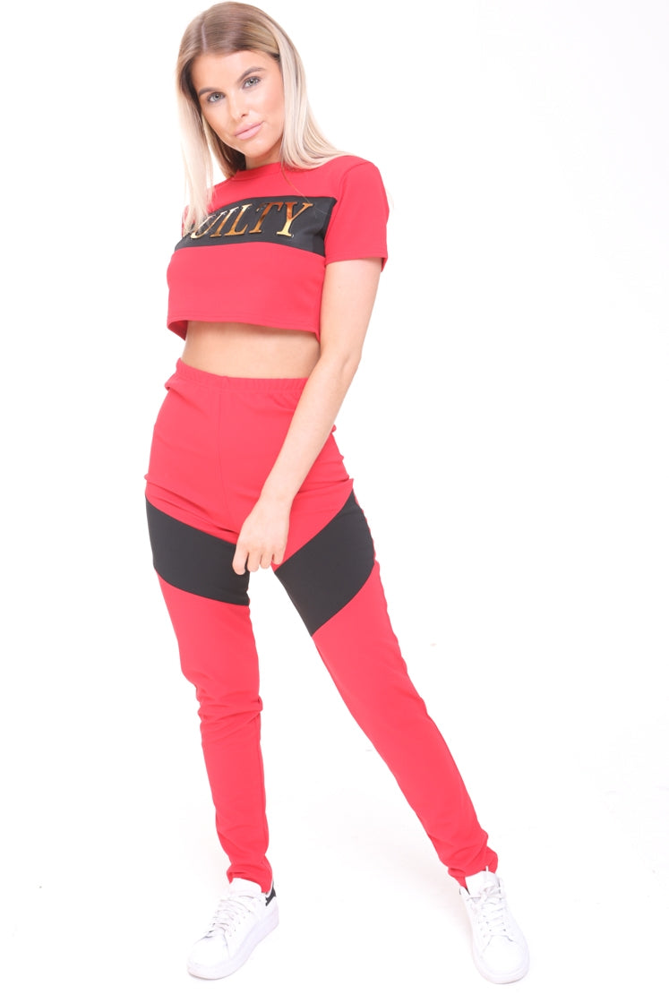 Guilty Crop Top And Trouser Co-ord