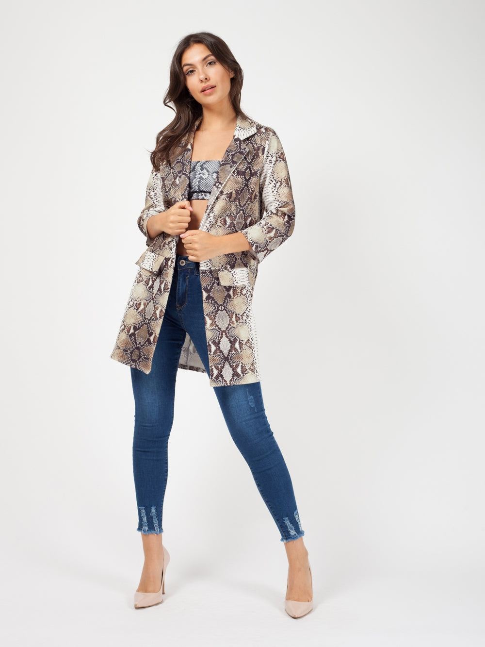 Snake Print Blazer