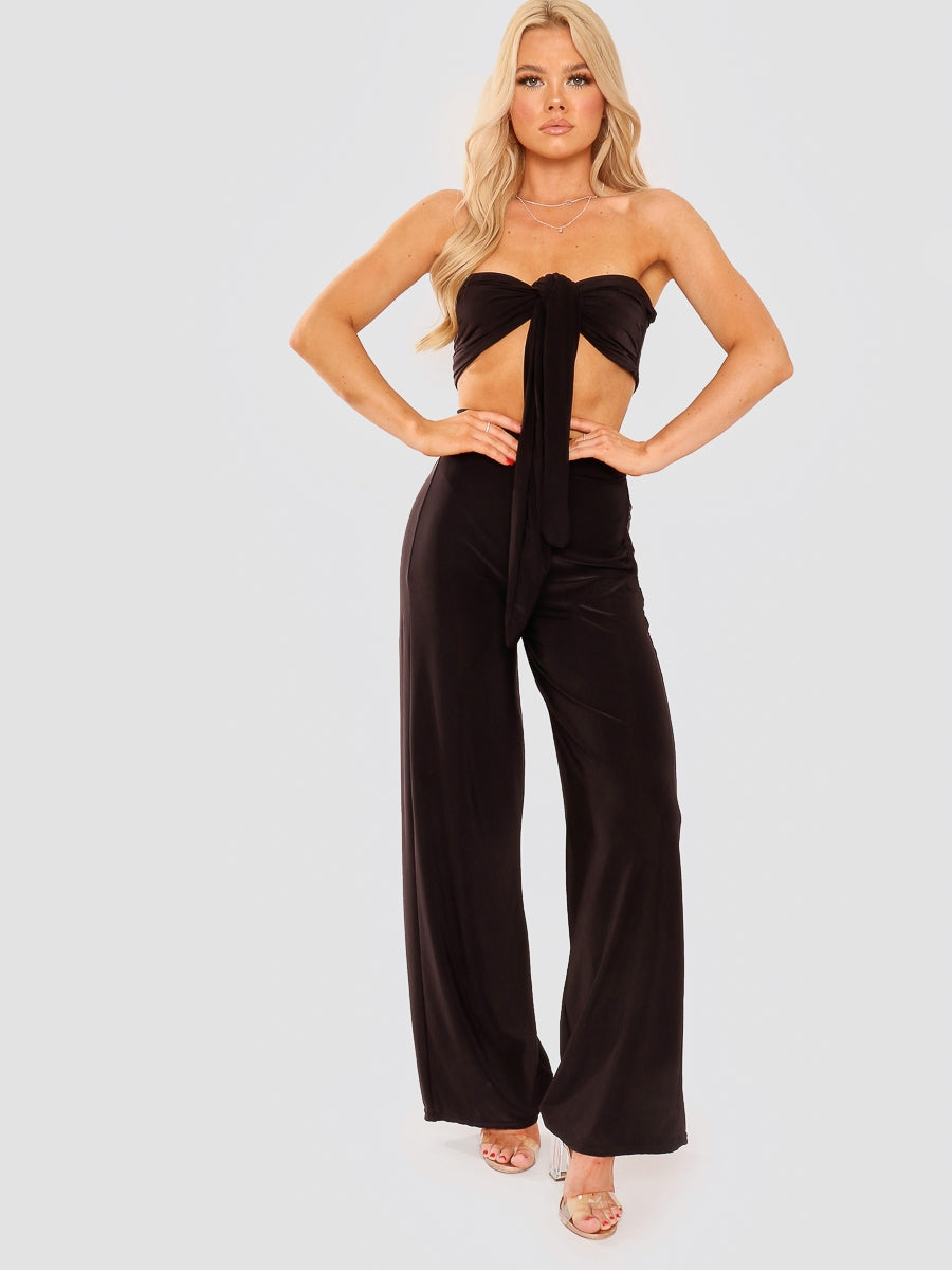 Slinky Tie Knot Bralet & Trouser Co-ord