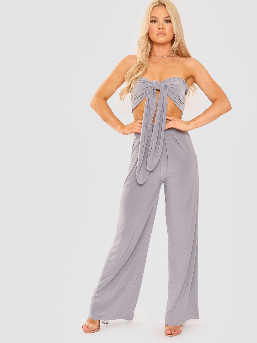 Slinky Tie Knot Bralet & Trouser Co-ord
