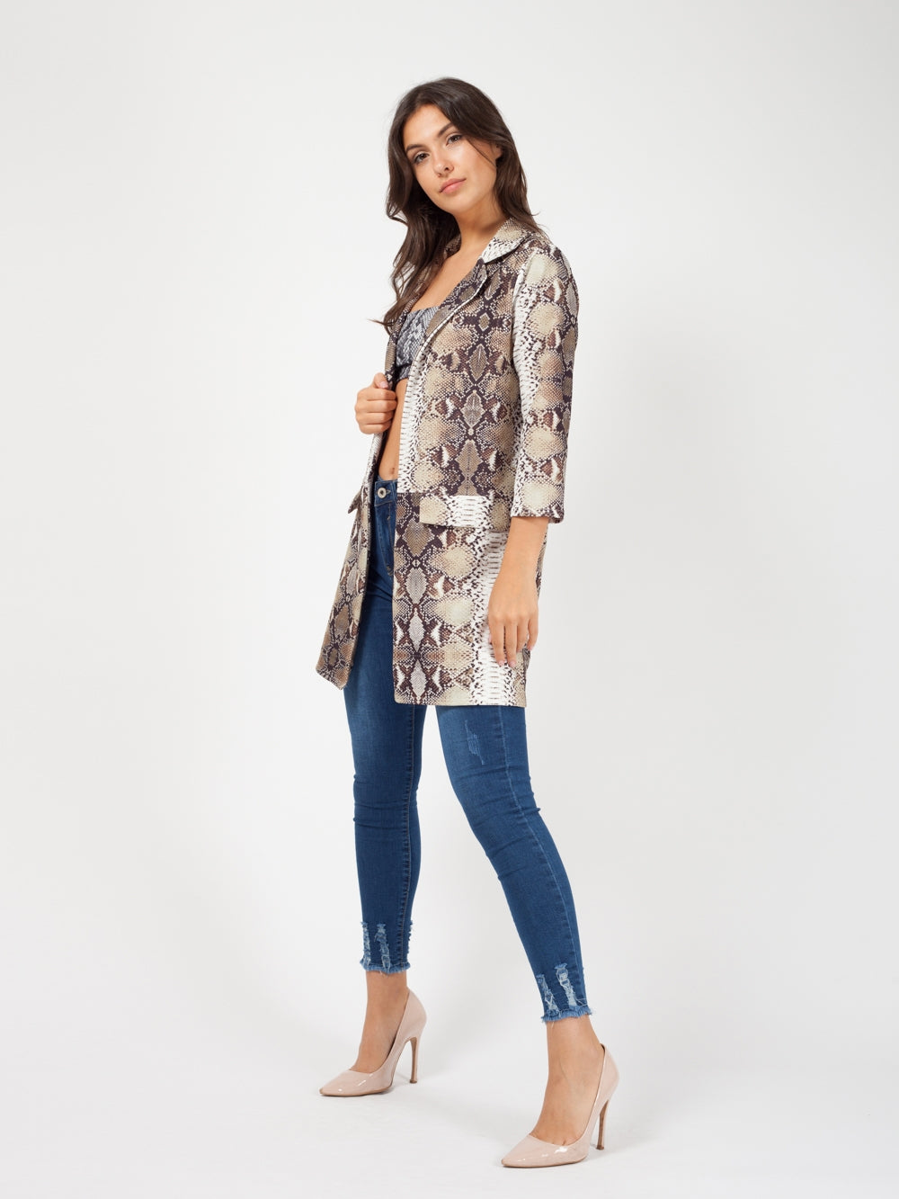 Snake Print Blazer