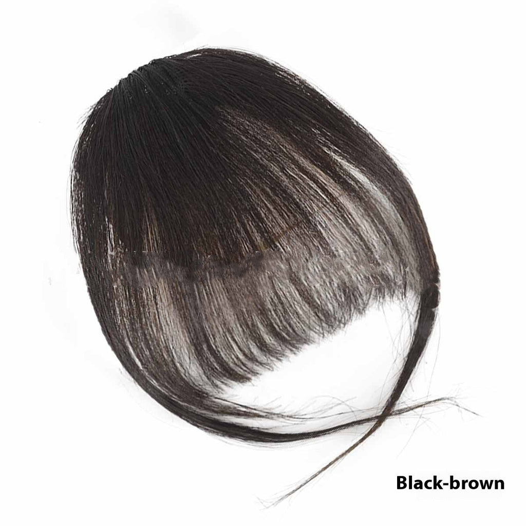 European And American Real Hair Bangs Wig Set Clip-in Bang Women's Natural Light
