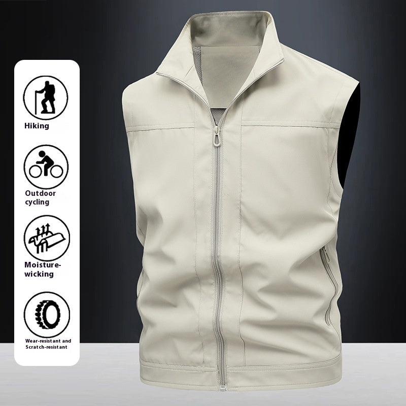 Workwear Stand-up Collar Breathable Quick-drying Horse Men's Casual