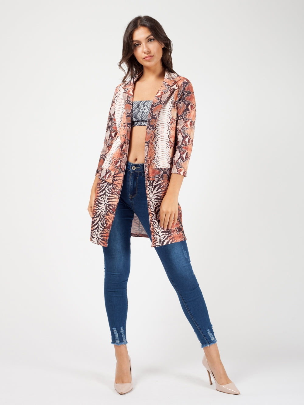 Snake Print Blazer
