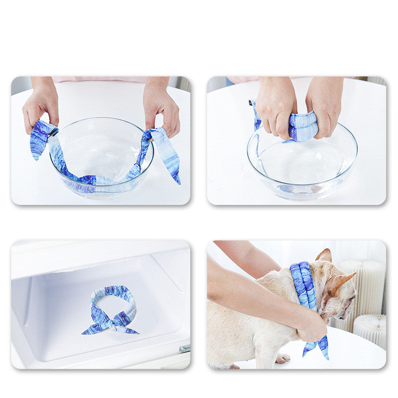 Pet Cooling Ice Scarf Outdoor Heat Relief Artifact