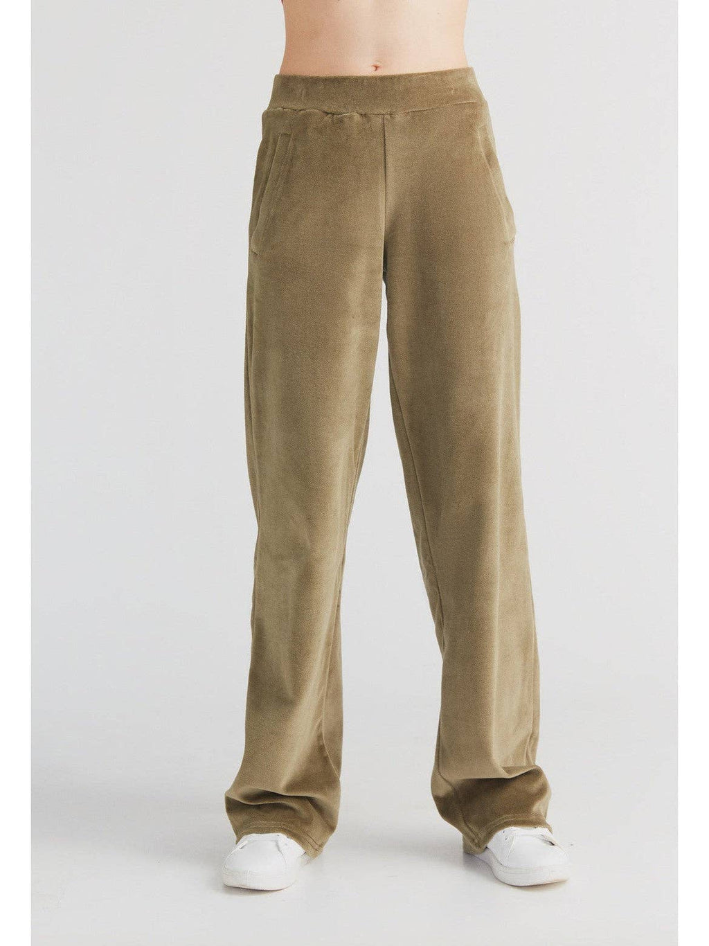 Organic Soft Fleece Straight Cut Sweatpants: Womens