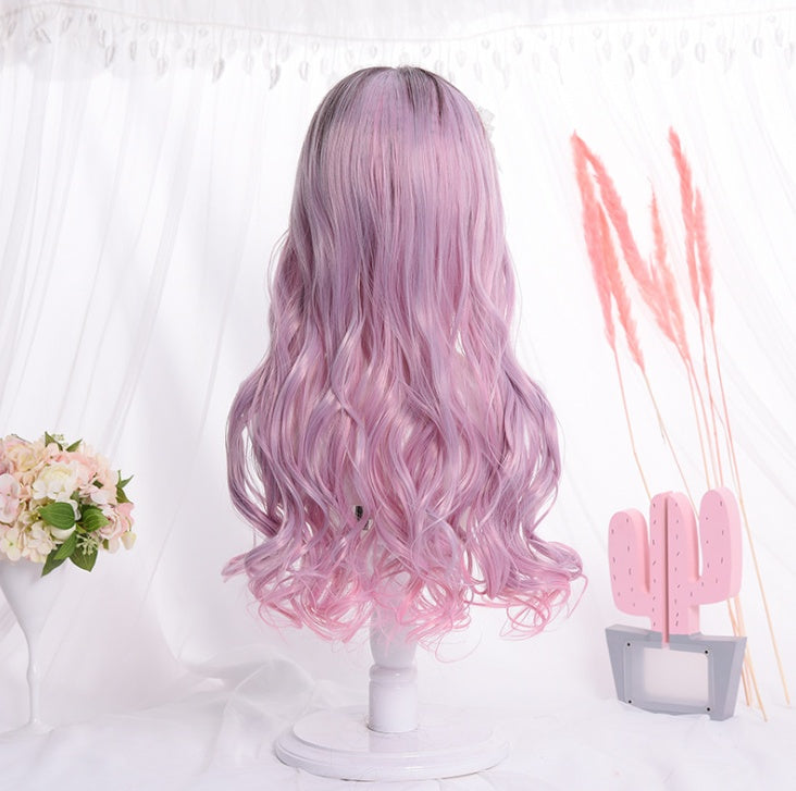 Korean version of the Qi Liu Hai curly cute hood birthday party wigs realistic wig