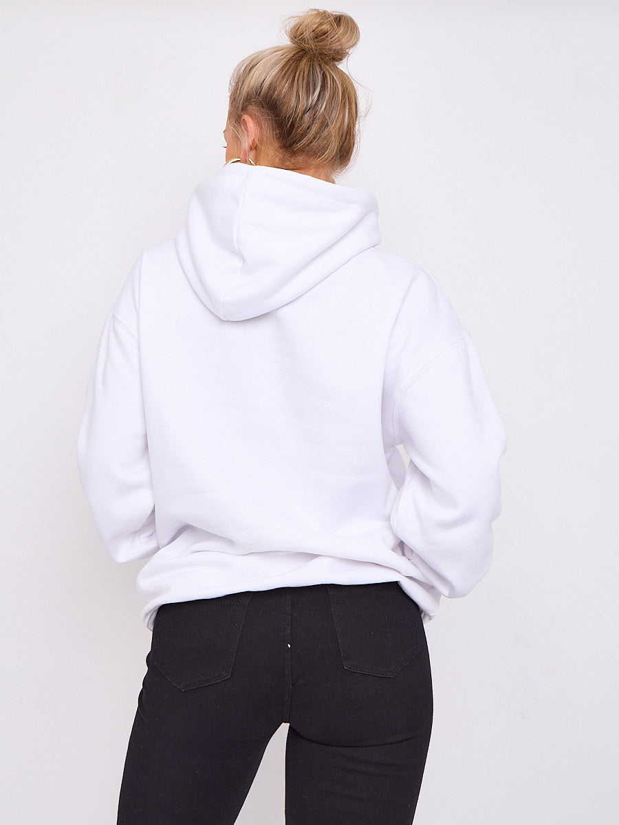 Leopard Print Teddy Graphic Hoodie
