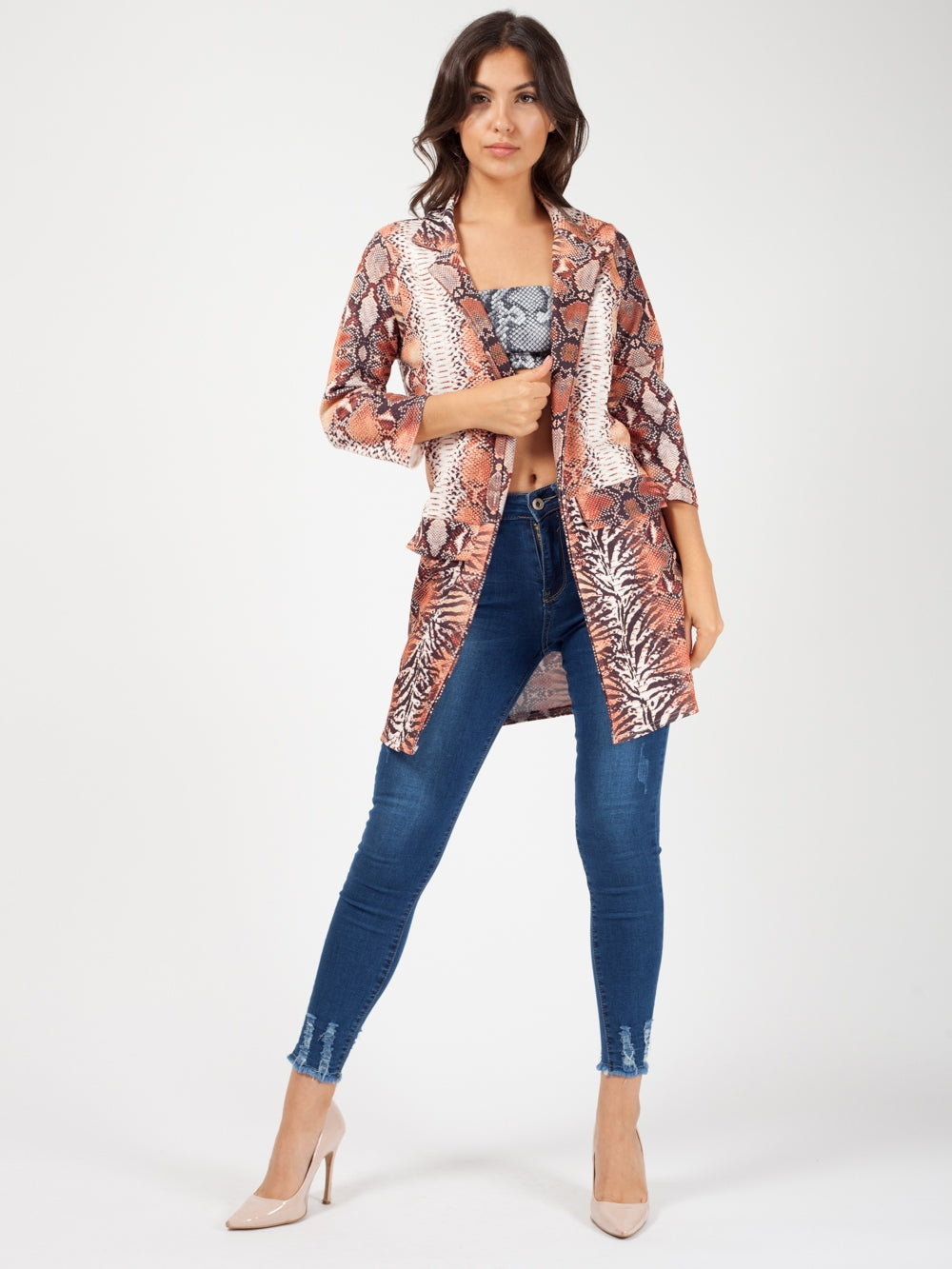 Snake Print Blazer