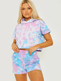 Tie-Dye Hoodie & Shorts Co-ord
