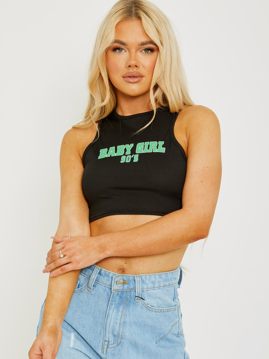 Baby Girl Ribbed Vest Crop Top