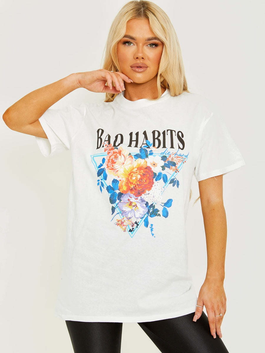 Bad Habits Graphic Printed T-Shirt