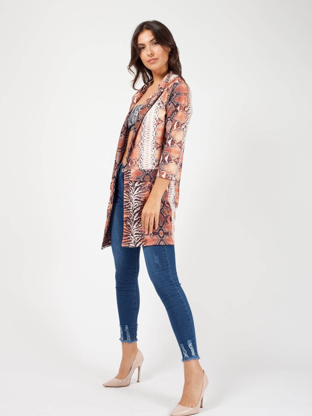 Snake Print Blazer