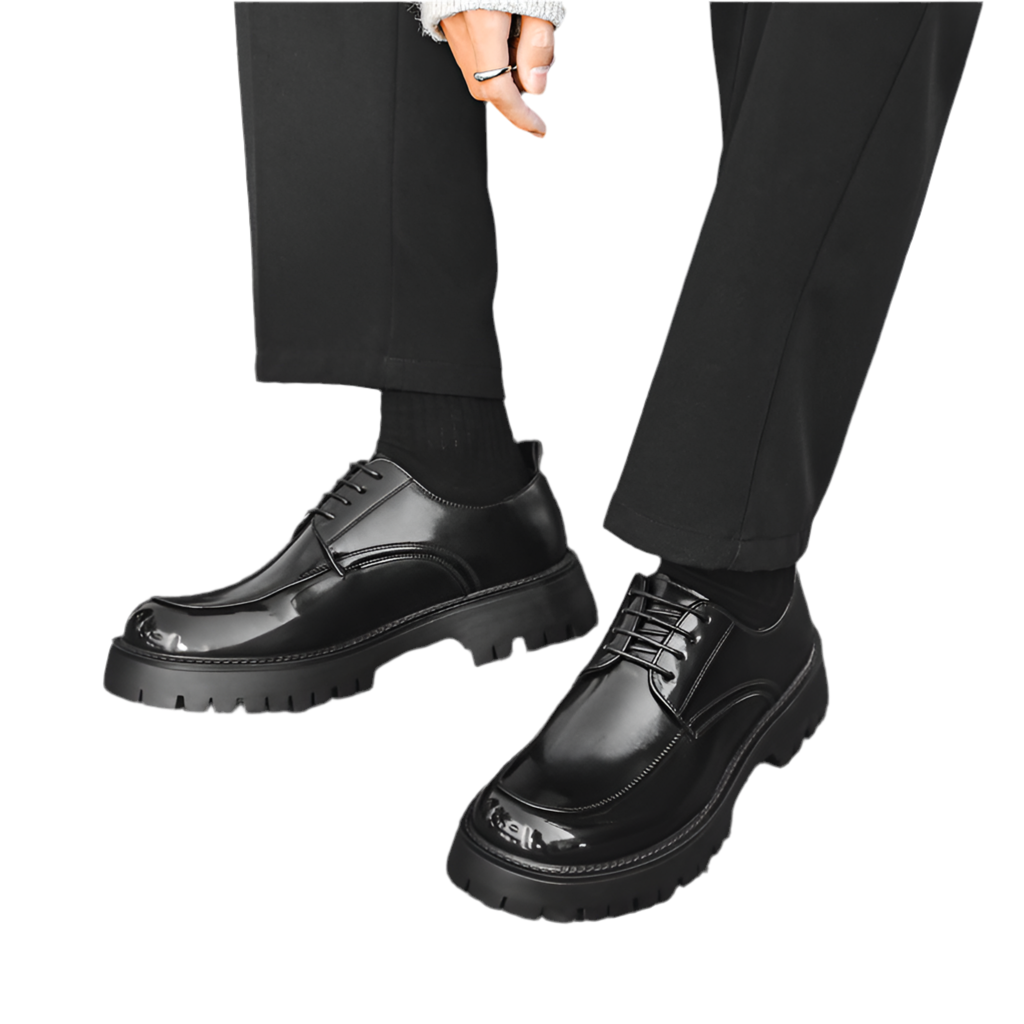 Men's Thick-soled Height-increasing Casual Leather Shoes